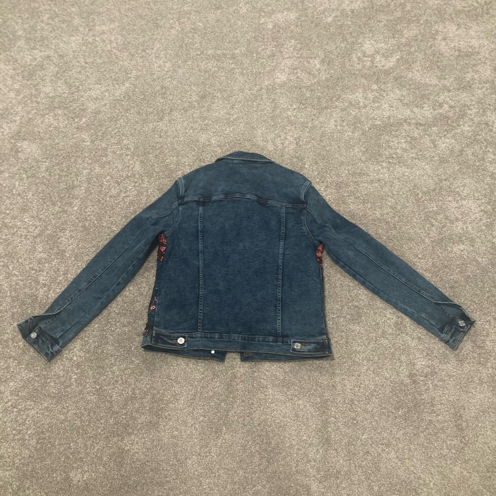 JOSEPH RIBKOFF Sequin Denim Jacket - Picture 7 of 12